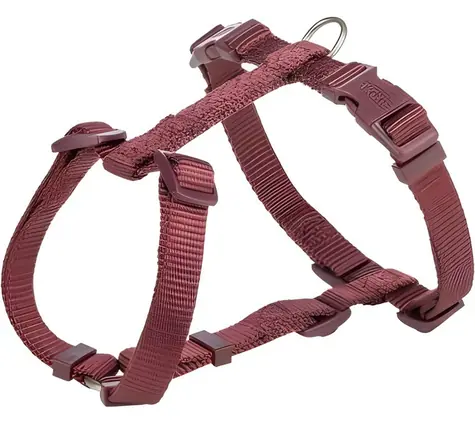 TRIXIE Postroj H-Premium sangria L-XL / Nylonový / Obvod 75-120 cm / Šířka 25 mm