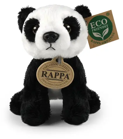 RAPPA Plyšová panda 13 cm / ECO-FRIENDLY / od 0 měsíců