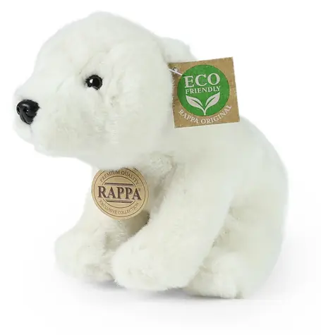 RAPPA Plyšový medvěd lední sedící 20 cm / ECO-FRIENDLY / od 0 měsíců