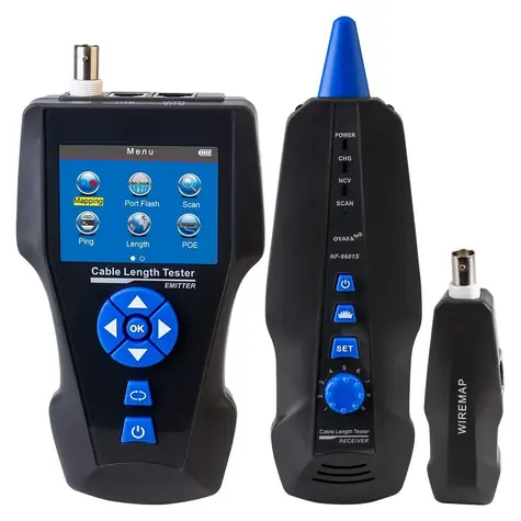 XtendLan TLCD8601S / Tester kabelů / LCD displej / Cat5e-Cat7, UTP/STP, koax, USB / PoE, Ping, sonda