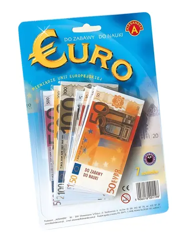 ALEXANDER Dětské hrací peníze Eura / 119 bankovek / 7 druhů