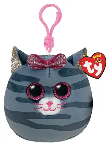 TY Squishy Kiki plyšová kočka šedá / 8,5 cm