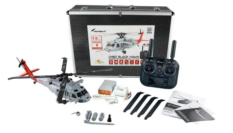AMEWI RC vrtulník UH60 Black Hawk Marine / GPS / RTF / 2.4GHz / 8 kanálů / doba letu 9 min / od 16 let