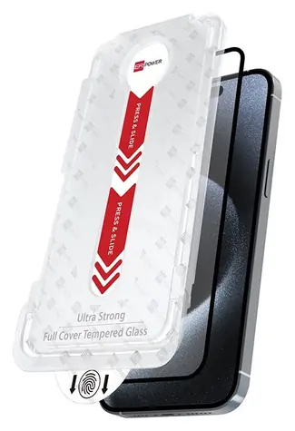 ER GLASS Full Cover ochranné sklo pro Apple iPhone 13/13 Pro / Ochranné sklo / 6,1" / 9H / Instalační rámeček