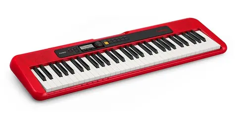 Casio CT-S200 červená, bílá / Klávesy / 61 kláves / USB / 6x AA & adaptér