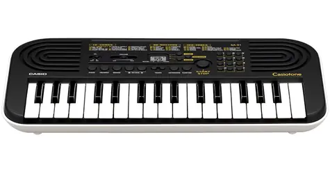Casio SA-51 černá / Dětské klávesy / 32 kláves / 100 rejstříků / LCD displej / baterie AA