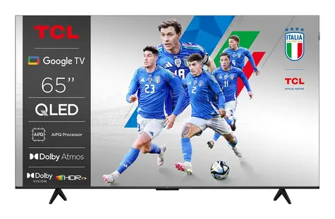 65" TCL 65P7K titanová / Televize / QLED / 4K UHD / Google TV / Wi-Fi / DVB-T2/C/S2 / 20W repro
