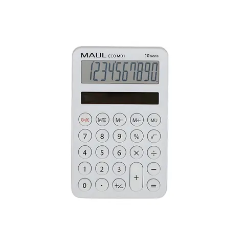 Maul ECO MD 1 bílá / Kalkulačka / desetimístná / solární napájení