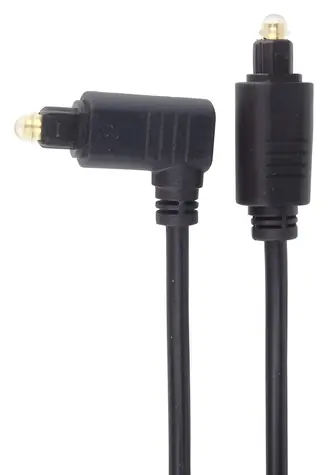 PremiumCord Toslink 90° kabel černá / Audio kabel / Toslink (M) - Toslink (M) 90° / průměr 4 mm / 2 m