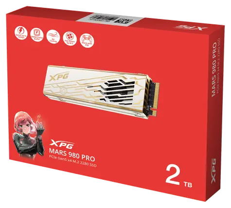 ADATA XPG MARS 980 PRO 2 TB / SSD / M.2 2280 / PCIe Gen5x4 / aktivní chlazení / 14000/13000 MB/s
