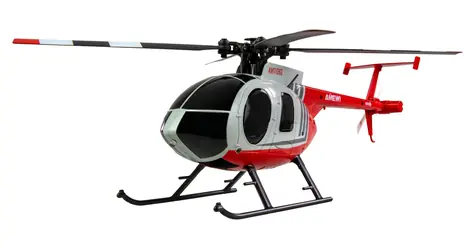 AMEWI RC helikoptéra MD500 šedá/červená / RTF / 4 kanály / 2.4GHz / 350mAh Li-Po