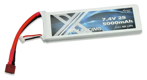 Amewi LiPo baterie 2S 7,4V 5000mAh DEANS / Akumulátor pro RC modely / 40C / 37 Wh / Softcase stříbrná