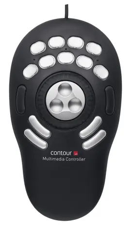 CONTOUR Multimedia Controller PRO v2 černá, stříbrná / Ergonomická myš / USB / pro praváky i leváky