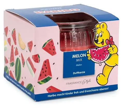 HARIBO Vonná svíčka Melon Mix / Vonná svíčka / dárková krabička / 85 g