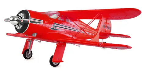 AMEWI RC dvouplošník AMXFlight Beech D17s červená / RTF / 3D/6G Gyro / Rozpětí 55 cm / 2,4 GHz
