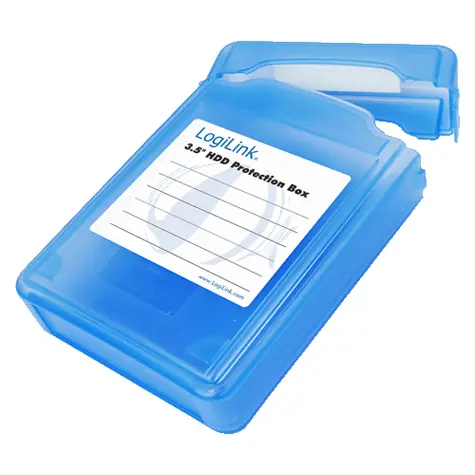 LogiLink Ochranný box pro 3,5" HDD modrá / Ochranný box / Vodoodolný