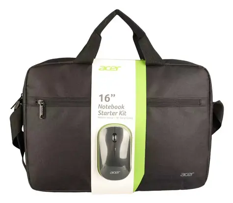 Acer Starter Kit 16" černá / Batoh a bezdrátová myš / Bluetooth / 1600 DPI