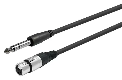 VivoLink XLR (F) - Jack 6,35mm audio kabel 3m / Audio kabel / černá