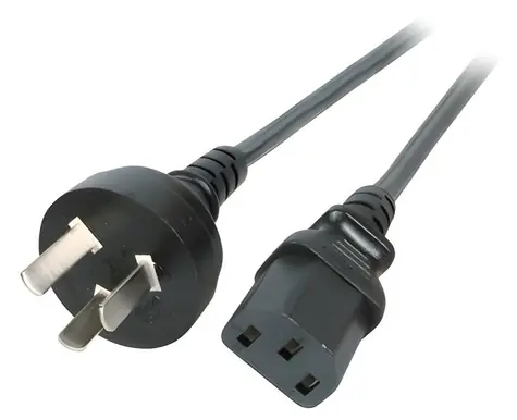 EFB China 180° - C13 180° černá / Napájecí kabel / 1,8 m / 10 A / 250 V