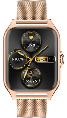Garett GRC Activity 2 zlatá / Chytré hodinky / 1.78" AMOLED / tep, SpO2 & tlak / volání BT / IP67 / Android & iOS