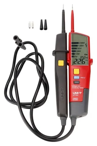 UNI-T UT18D / Zkoušečka napětí a spojitosti / AC/DC 6–690 V / test RCD / IP65 / CAT IV 600V