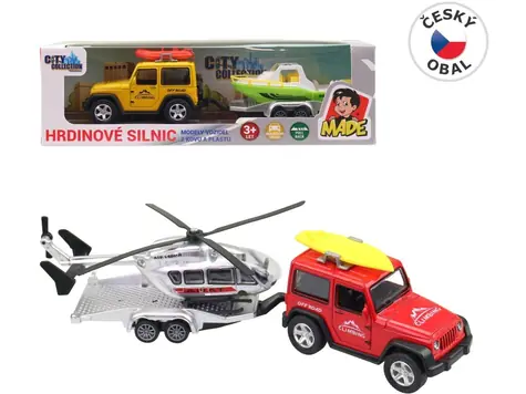 Auto s přívěsem / Kovové / 21 cm / od 3 let