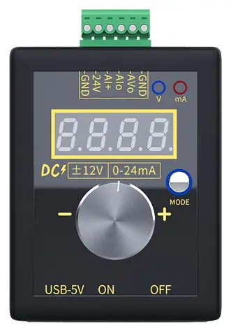 FNIRSI SG-002 / Generátor signálu / ±12 V / 0–24 mA / PLC a kalibrace / baterie 1100 mAh