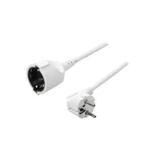 LogiLink LPS101 bílá / Prodlužovací kabel / 3 m / úhlová vidlice / 16 A