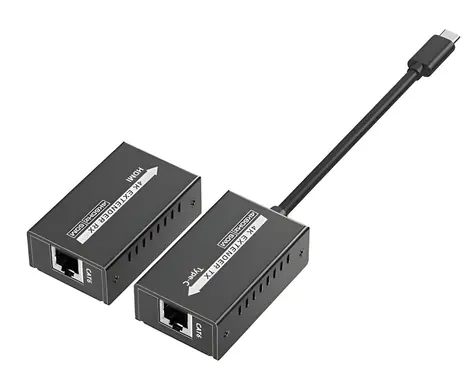 PremiumCord USB-C - HDMI extender / Extender / Cat5e/6/6a / 4K 60Hz / 60 m