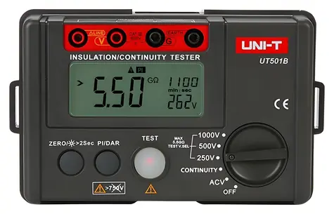 UNI-T UT501B / Měřič izolačního odporu / 250/500/1000 V / do 5 G? / funkce PI a DAR