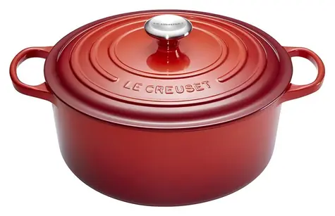 Le Creuset Signature třešňová červená / Hrnec s poklicí / kulatý / 26 cm