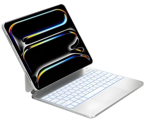 Typecase Edge+ stříbrná / Klávesnicové pouzdro / Apple iPad Pro 13" (2024/2025)