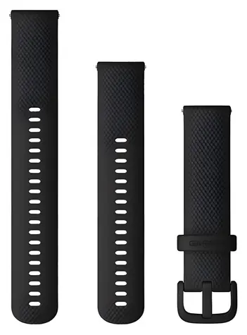 Garmin Silikonový řemínek Quick Release 20 černá / Řemínek / silikonový / 20 mm / černá přezka