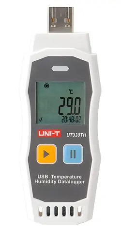 Uni-T UT330TH / Datalogger teploty a vlhkosti / -30 až 70 °C / 0-99,9 % RH / USB / 64 000 záznamů