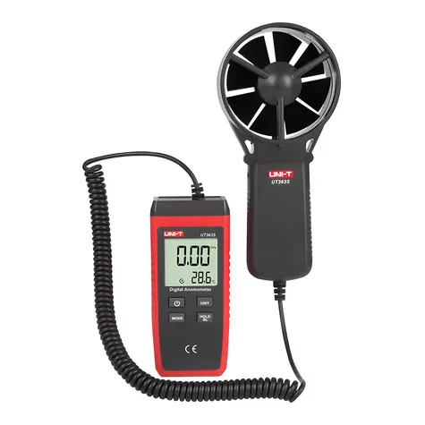 UNI-T UT363S / Anemometr / rychlost větru 0,4-30 m/s / teplota -10 až 50 °C / MAX/MIN/AVG