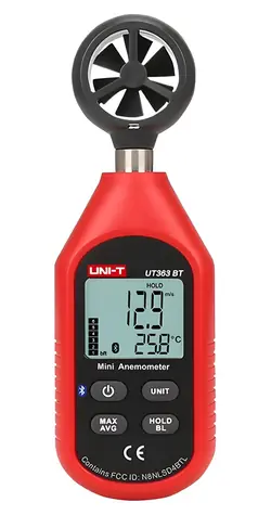 UNI-T UT363BT / Mini anemometr / rychlost větru 0–30 m/s / Bluetooth
