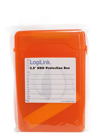LogiLink Ochranný box pro 3,5" HDD oranžová / Ochranný box / Odolný proti nárazu a vodě