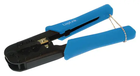 LogiLink Krimpovací kleště 8P/6P se sekáčkem / Kleště / RJ-11, RJ-12, RJ-45 / černá, modrá