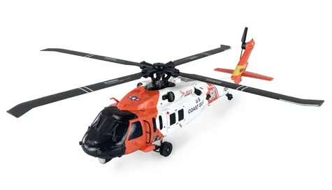 AMEWI RC Vrtulník UH60 Black Hawk oranžovo-bílá / Měřítko 1:47 / LiPo 1350mAh / 2,4 GHz / RTF / 14+ let