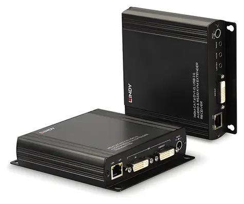 Lindy 39245 / KVM extender / Cat.6 / 140 m / DVI-I / USB / Audio / RS232