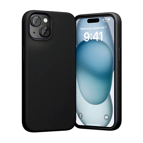 Vention KUFB0-20 silikonové pouzdro pro Apple iPhone 15 Plus černá / Pouzdro / MagSafe / Silikon
