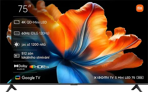 75" Xiaomi TV S Mini LED 75 2026 šedá / Televize / Mini LED / 4K UHD / 60Hz / HDR10+ / DVB-T2&C&S2
