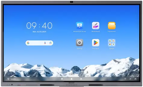 65" HIKVISION interaktivní dotykový panel / Dotykový panel / 4K / Android 14 / 8GB/128GB / 480 nit / 50 bodů dotyku