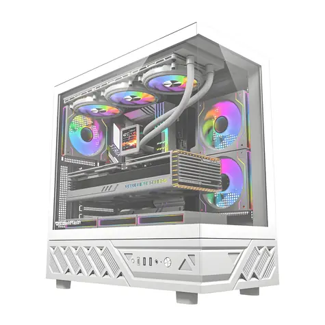 DarkFlash DS950 bílá / Počítačová skříň / Midi tower / ATX / tvrzené sklo / bez ventilátoru