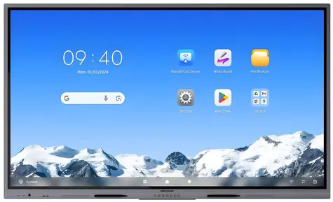 75" HIKVISION Interaktivní dotykový panel / Dotykový panel / 4K / Android 14 / 8GB/128GB / 480 nitů / 50bodový dotek