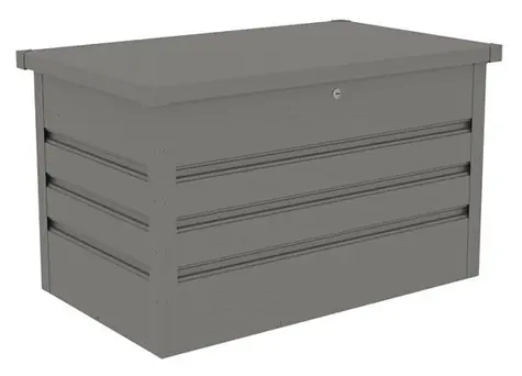 G21 Denver metalická šedá / Zahradní box / Plechový / Objem 280 l