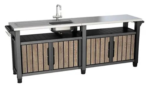 Keter Grilovací stolek UNITY Chef 415 l ashwood / Grilovací stolek / Objem 415 l