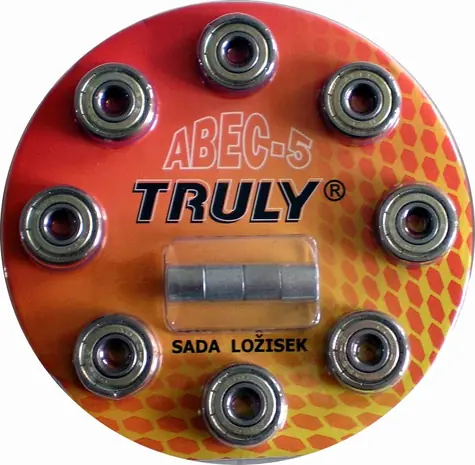 RULYT Ložiska TRULY ABEC 5 Carbon / Inline brusle / 8 ks