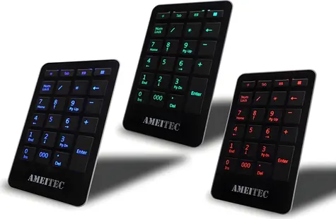 EXACTGAME AM-KN101B / Numerická klávesnice / USB / Modré podsvícení / 23 kláves