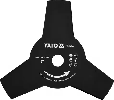 YATO YT-85155 / Řezací kotouč do křovinořezu / 255 mm / otvor 25,4 mm